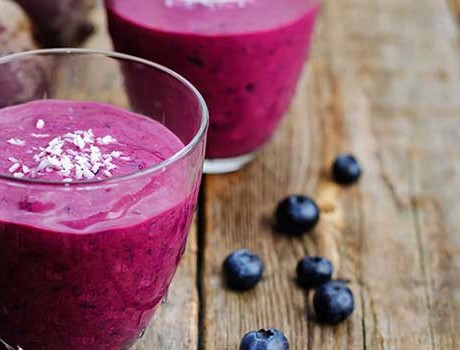 FRULLATO DI MIRTILLI E ZENZERO